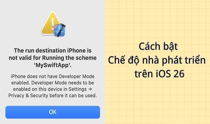 Đã giải quyết - Cách bật Chế độ nhà phát triển trên iOS 26