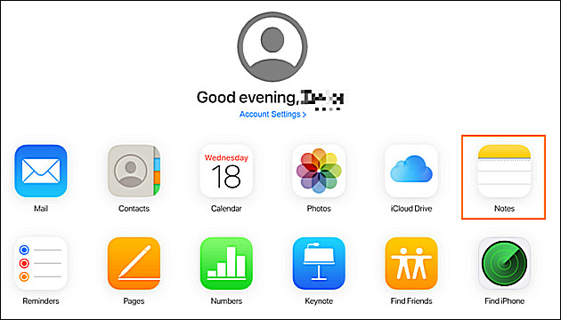 khôi phục từ web iCloud