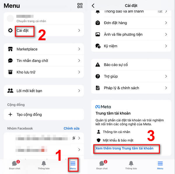 Khôi phục nội dung Messenger đã xóa gần đây