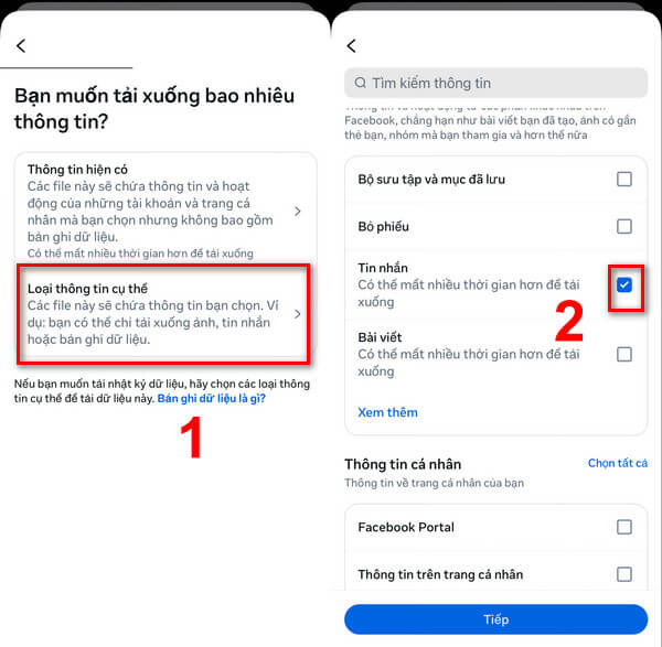 Khôi phục nội dung Messenger đã xóa gần đây