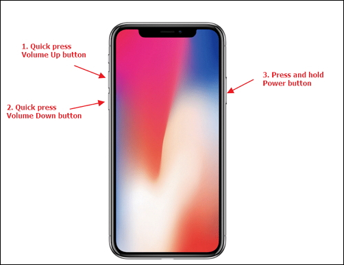 buộc khởi động lại iPhone x