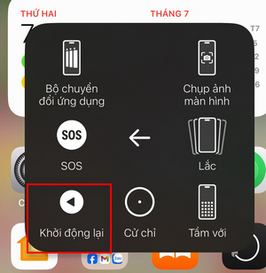 khởi động lại iPad hỗ trợ cảm ứng