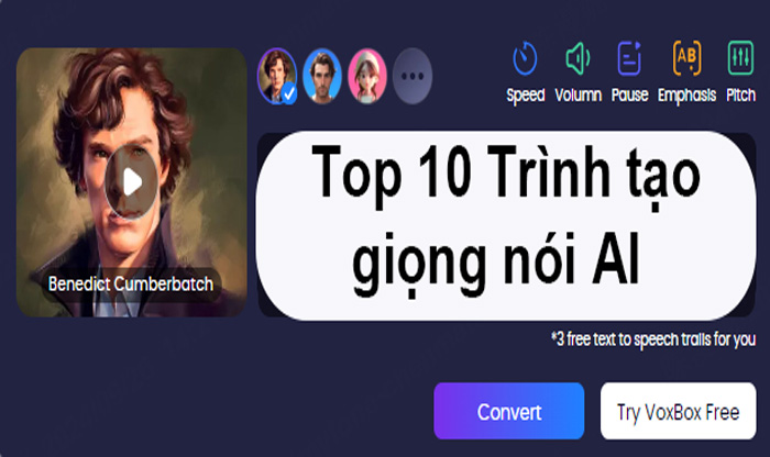 văn bản thành giọng nói của người nổi tiếng