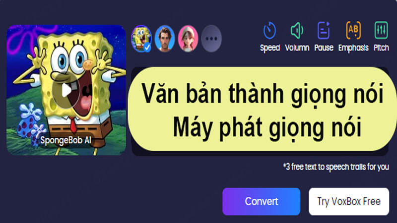 SpongeBob AI Chuyển văn bản thành giọng nói