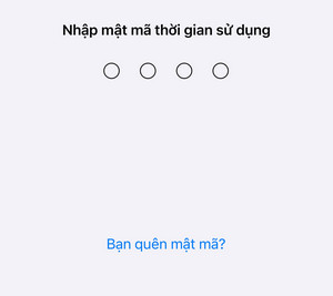 Nhấn vào quên mật khẩu để 