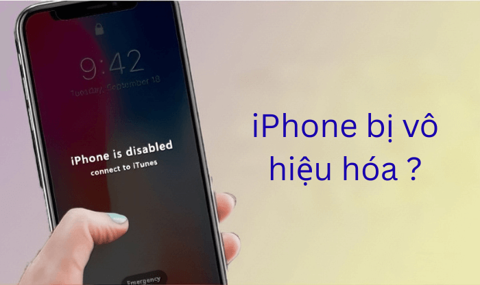 iphone của tôi bị vô hiệu hóa