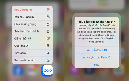 Khóa bằng Face ID