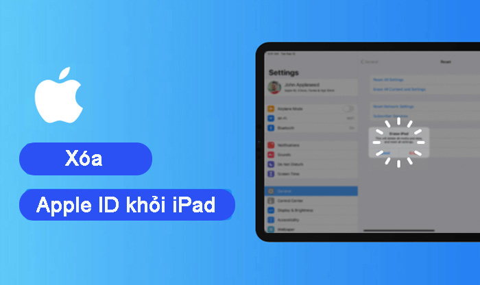 1 Nhấp vào Sửa - Xóa Apple ID khỏi iPad mà không cần mật khẩu