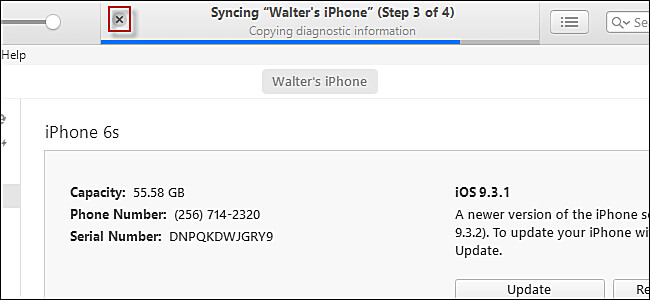 dừng đồng bộ hóa iTunes với iPhone