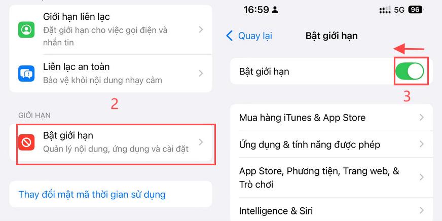 kéo thanh trượt về bên trái để tắt screen time