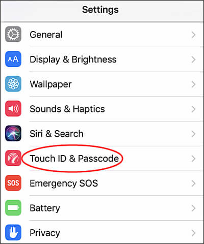 Touch ID và mật mã iPhone