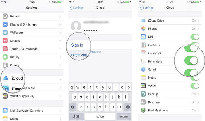 những gì có thể được nhìn thấy trong icloud trên iphone