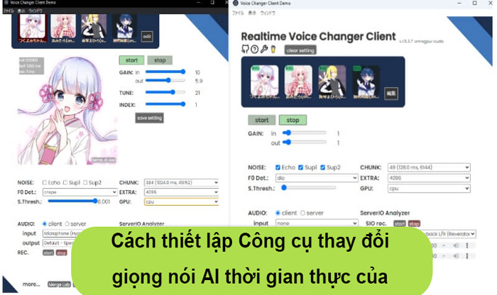 w-okada ai thay đổi giọng nói