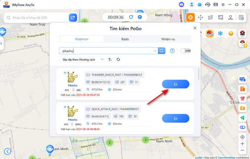 tìm kiếm thông tin 1 click di chuyển