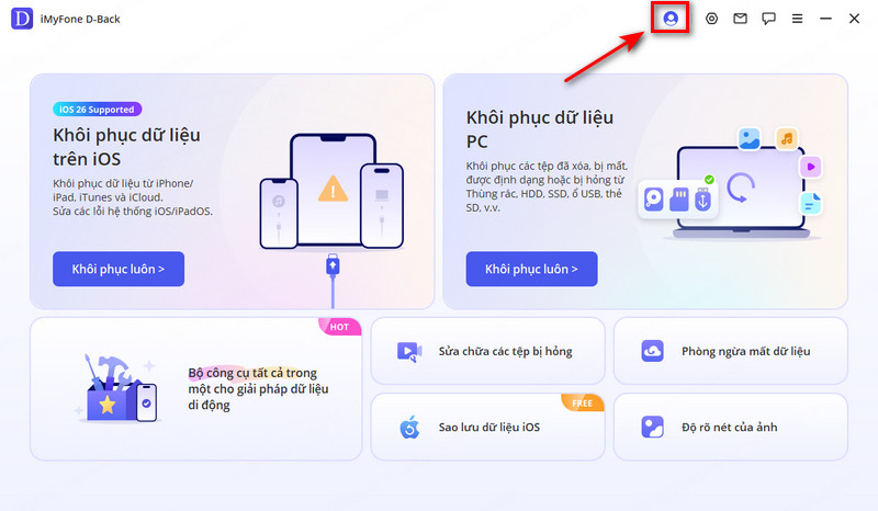 Đăng nhập tài khoản D-Back