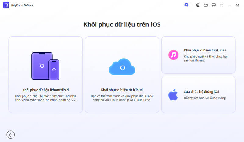 chọn chế độ khôi phục