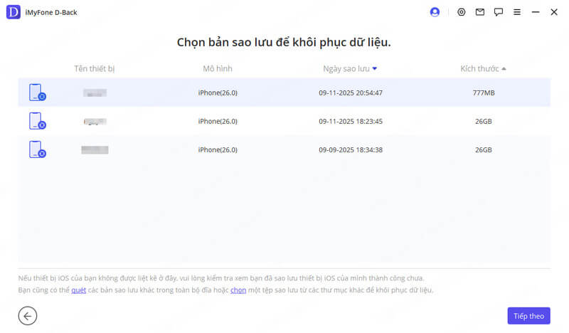 lựa chọn dữ liệu