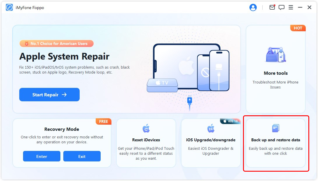 iMyFone Fixppo giao diện đầy đủ