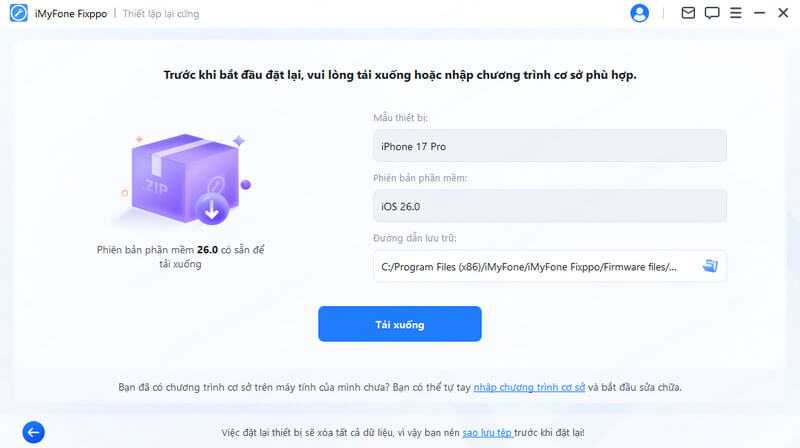 Tải xuống firmware