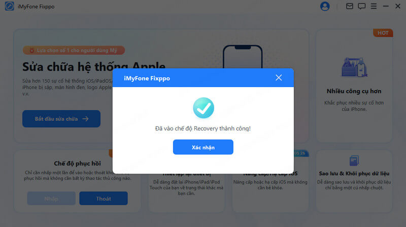 Fixppo vào chế độ recovery thành công