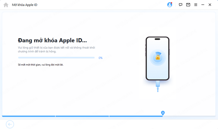 Đang mở khóa Apple ID