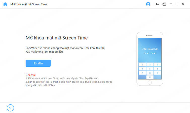 Bắt đầu mở khóa chế độ Screen Time