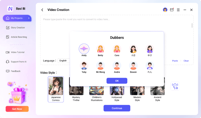 chọn người lồng tiếng